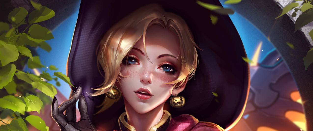守望先锋Mercy带鱼屏壁纸