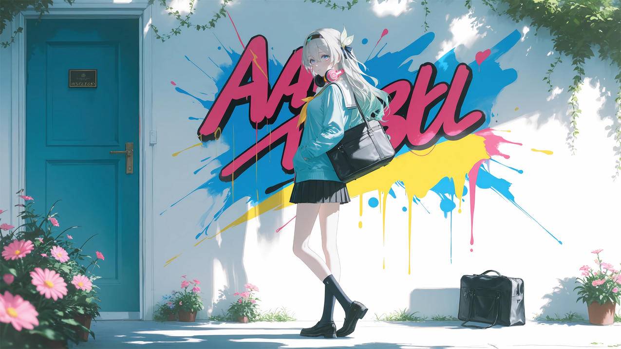 《崩坏：星穹铁道》流萤 街头涂鸦风 4K壁纸 3840x2160