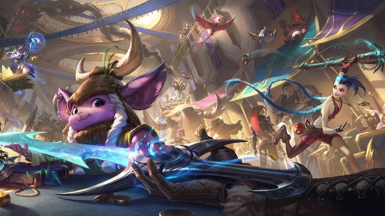 英雄联盟lol 新赛季 新装备 金克丝 悠米4k壁纸3840x2160