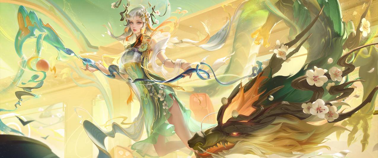 大乔 忆丹青 王者荣耀龙年 3440x1440高清壁纸