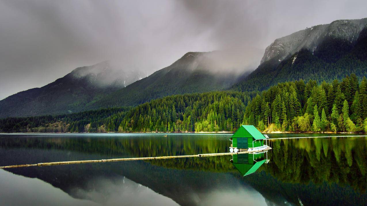 哥伦比亚温哥华湖风景4k壁纸