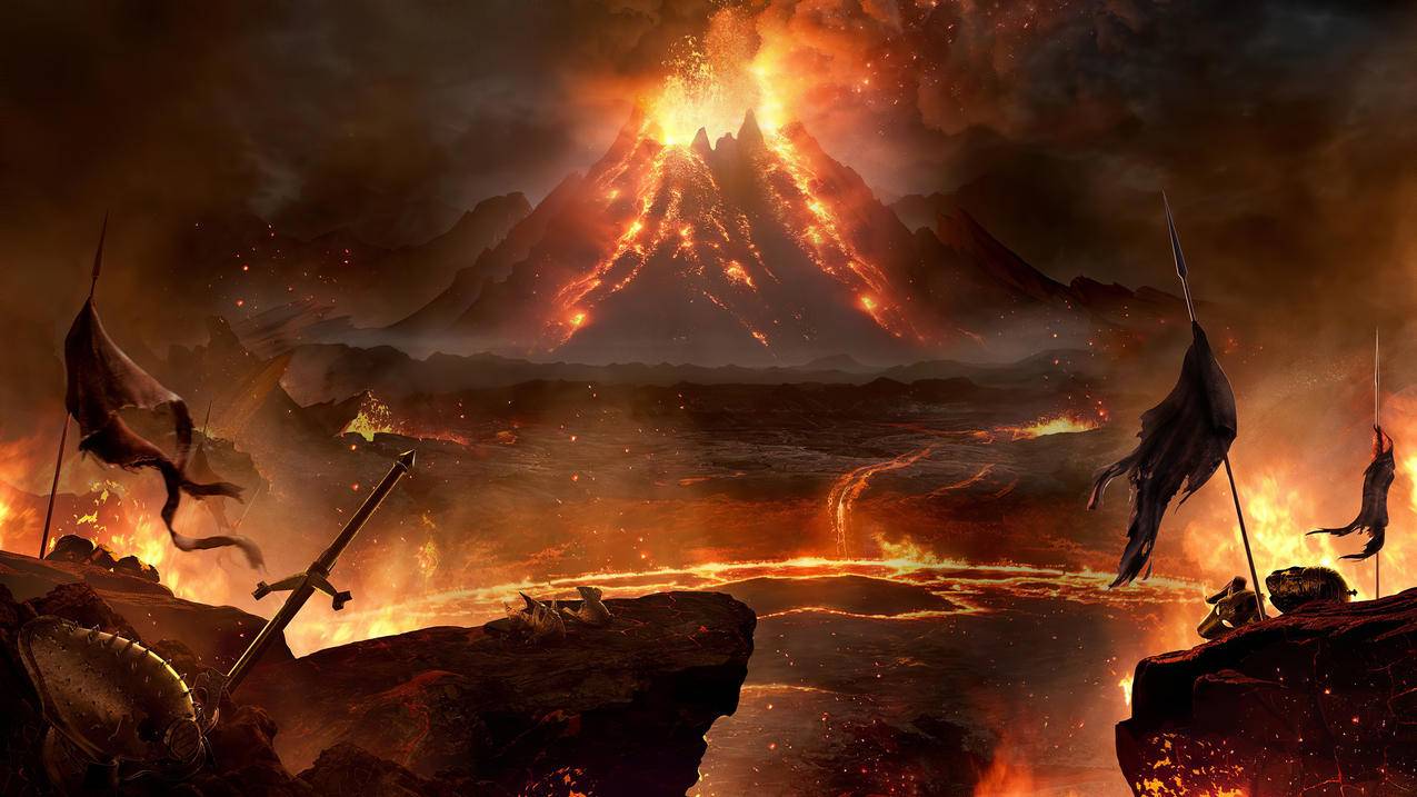 《荣耀战魂For Honor》火山 旗帜 盔甲 4K高清游戏壁纸