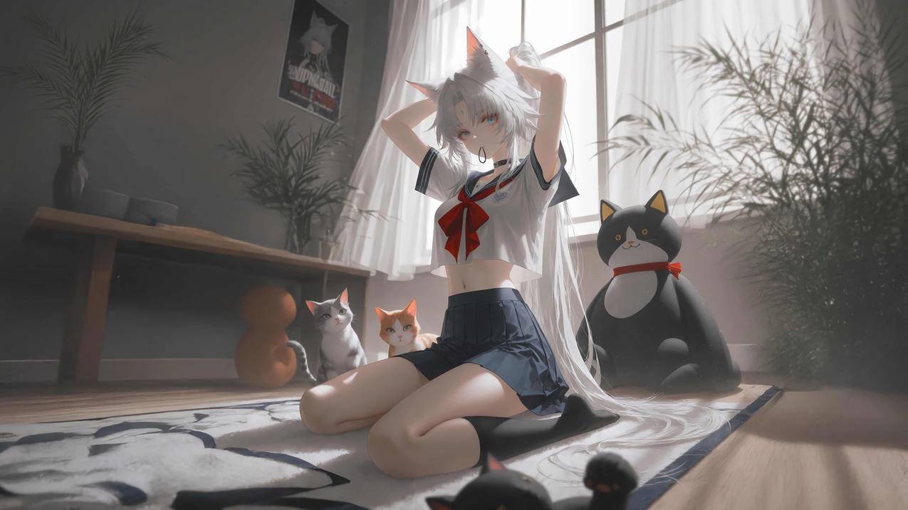 崩坏星穹铁道飞霄 猫耳 4K壁纸 3840x2160