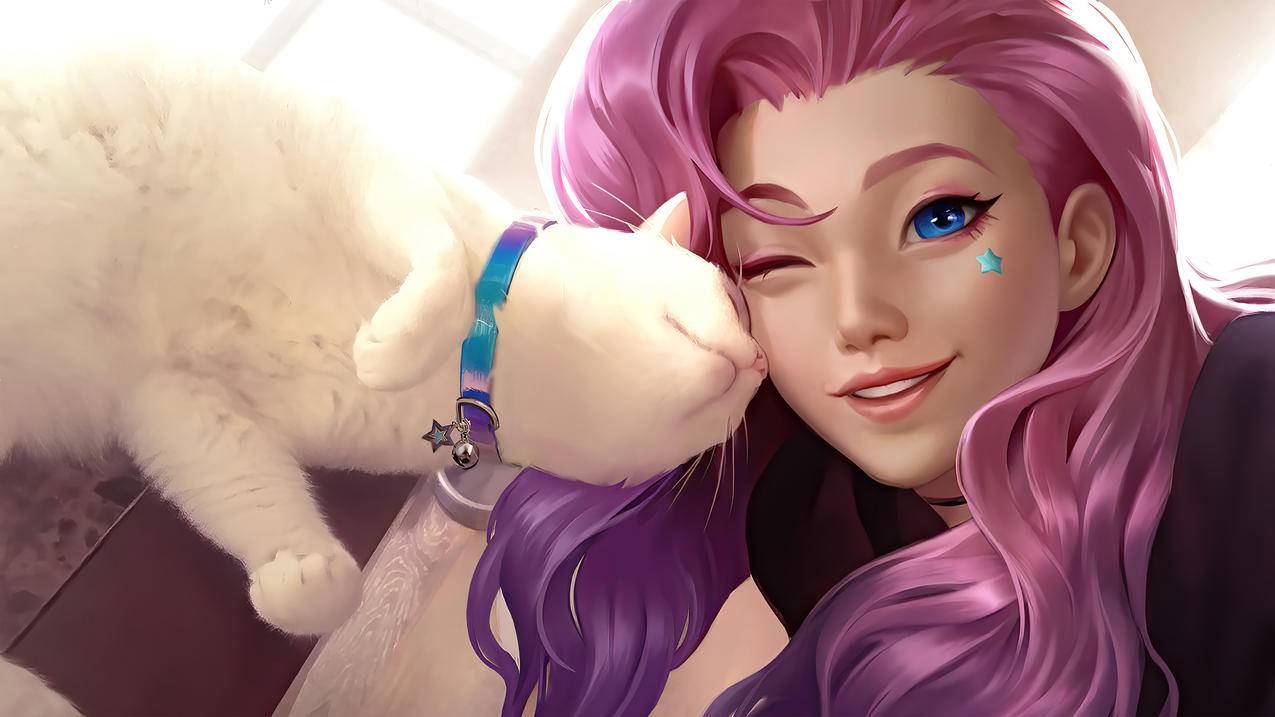 《lol英雄联盟》KDA The Baddest 萨勒芬妮 4k超清壁纸