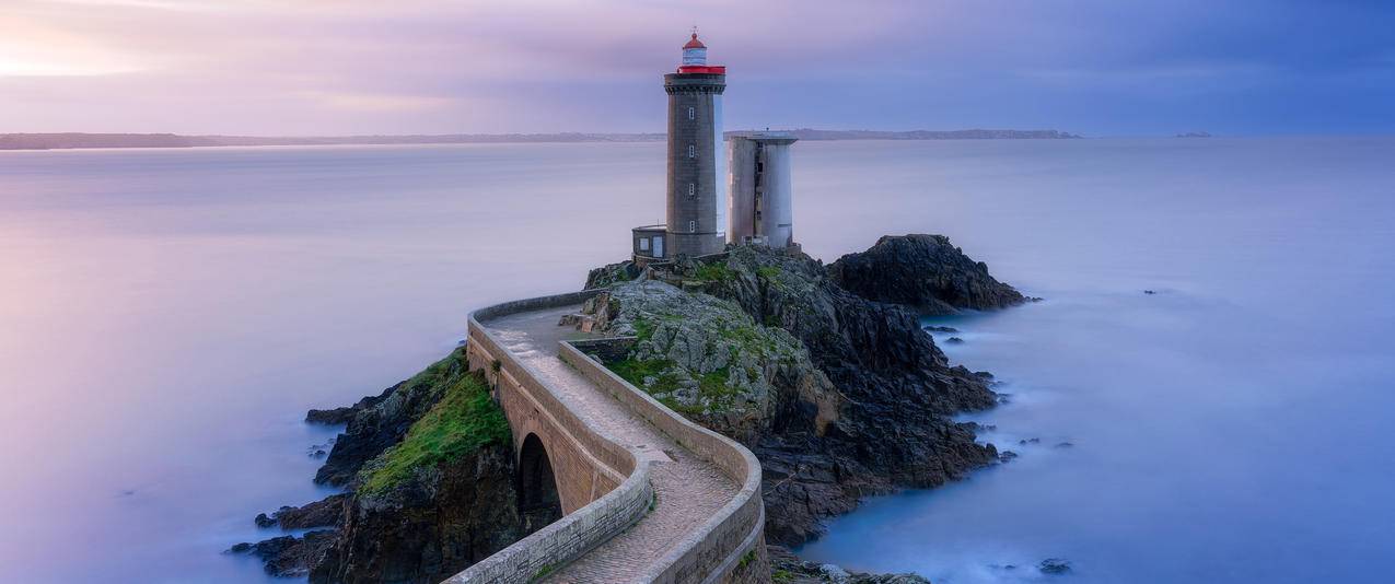 海岸 灯塔 3440x1440带鱼屏风景壁纸