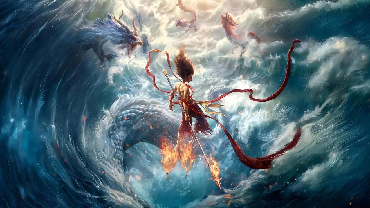 哪吒之魔童闹海 龙王 4k壁纸高清电脑桌面3840x2160