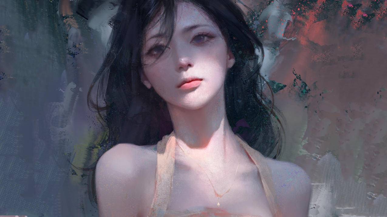 黄裙 阳光 女孩 项链 4K高清动漫壁纸