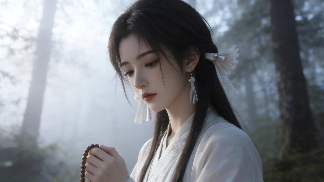 宋玉 佛珠 森林 4k壁纸