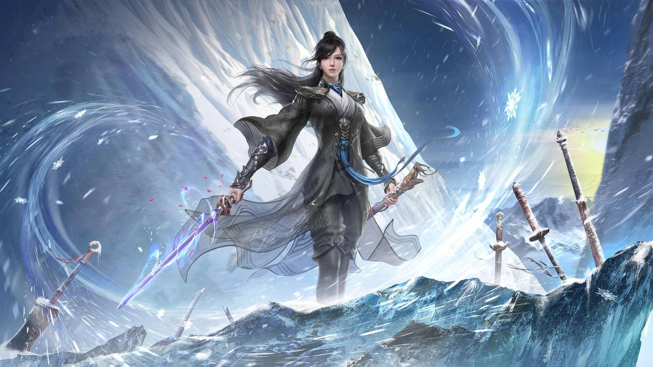 永劫无间 顾清寒 长剑 风雪 5K高清游戏壁纸