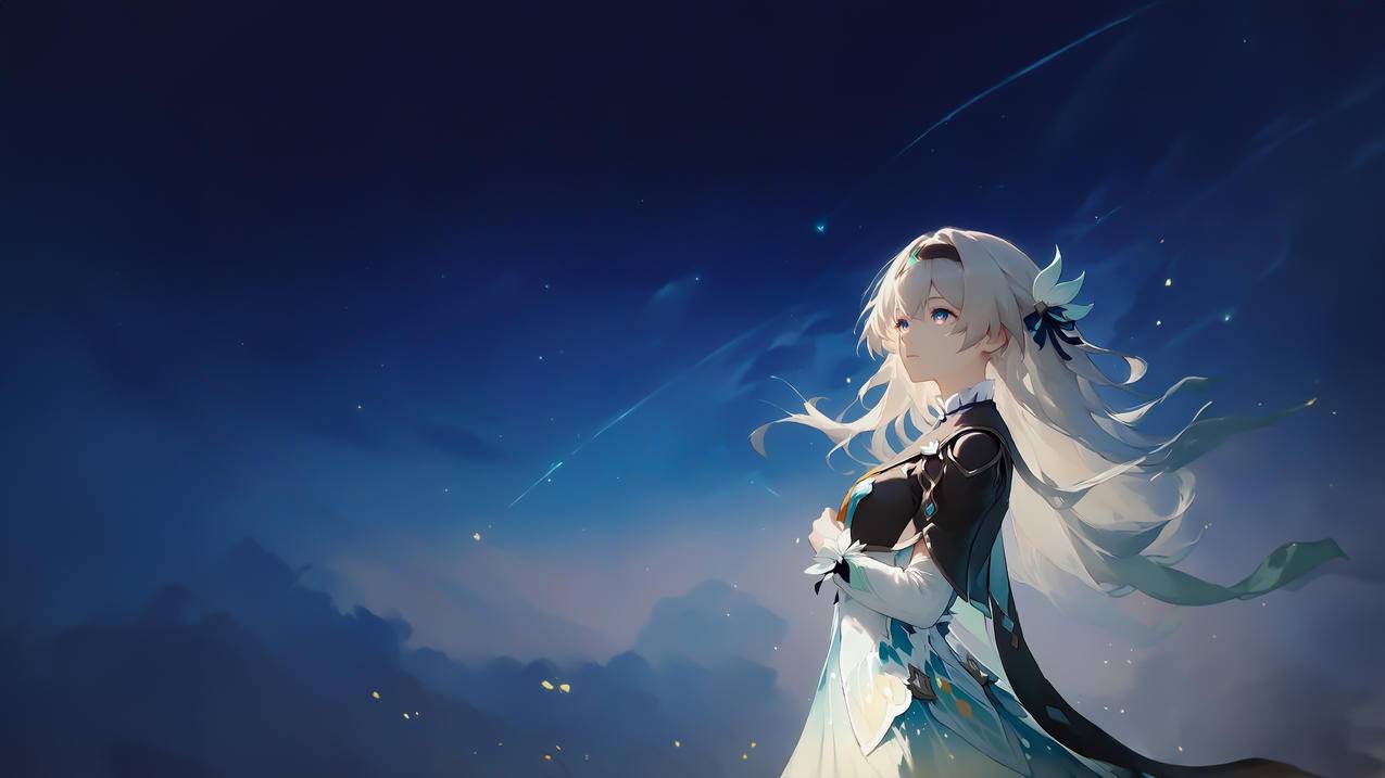 流萤 星空下 治愈系 4K壁纸 3840x2160