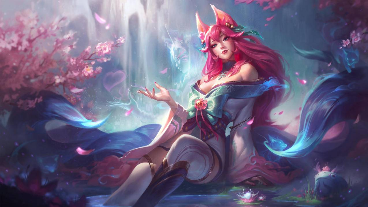 灵魂莲华 阿狸《英雄联盟LOL》4k游戏壁纸