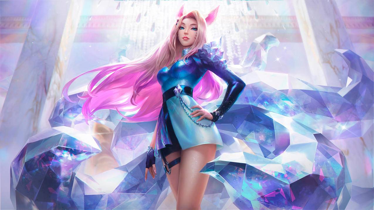 Ahri阿狸《LOL英雄联盟》KDA The Baddest 4k超清游戏壁纸