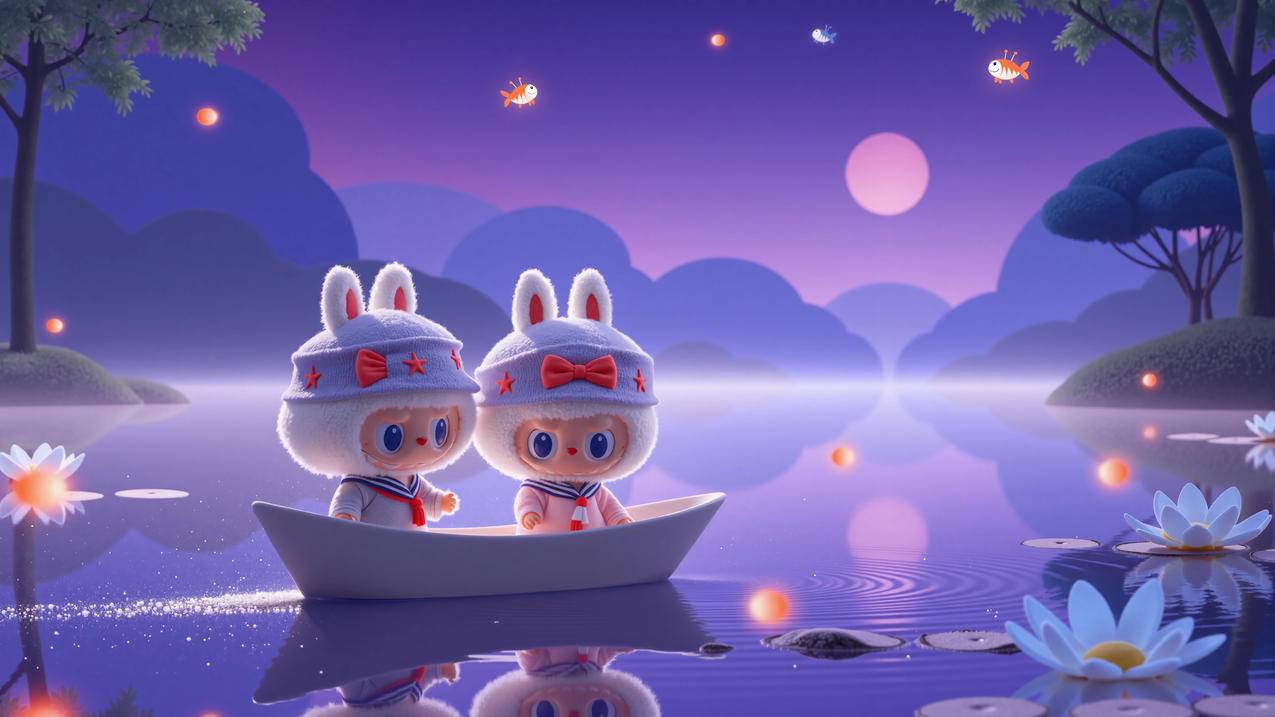 拉布布Labubu 梦幻之旅 4K壁纸 3840x2160
