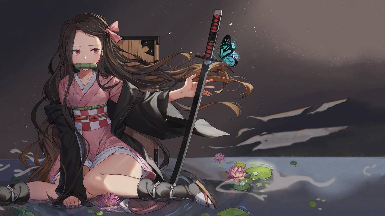 《鬼灭之刃》灶门祢豆子 4K高清电脑动漫壁纸