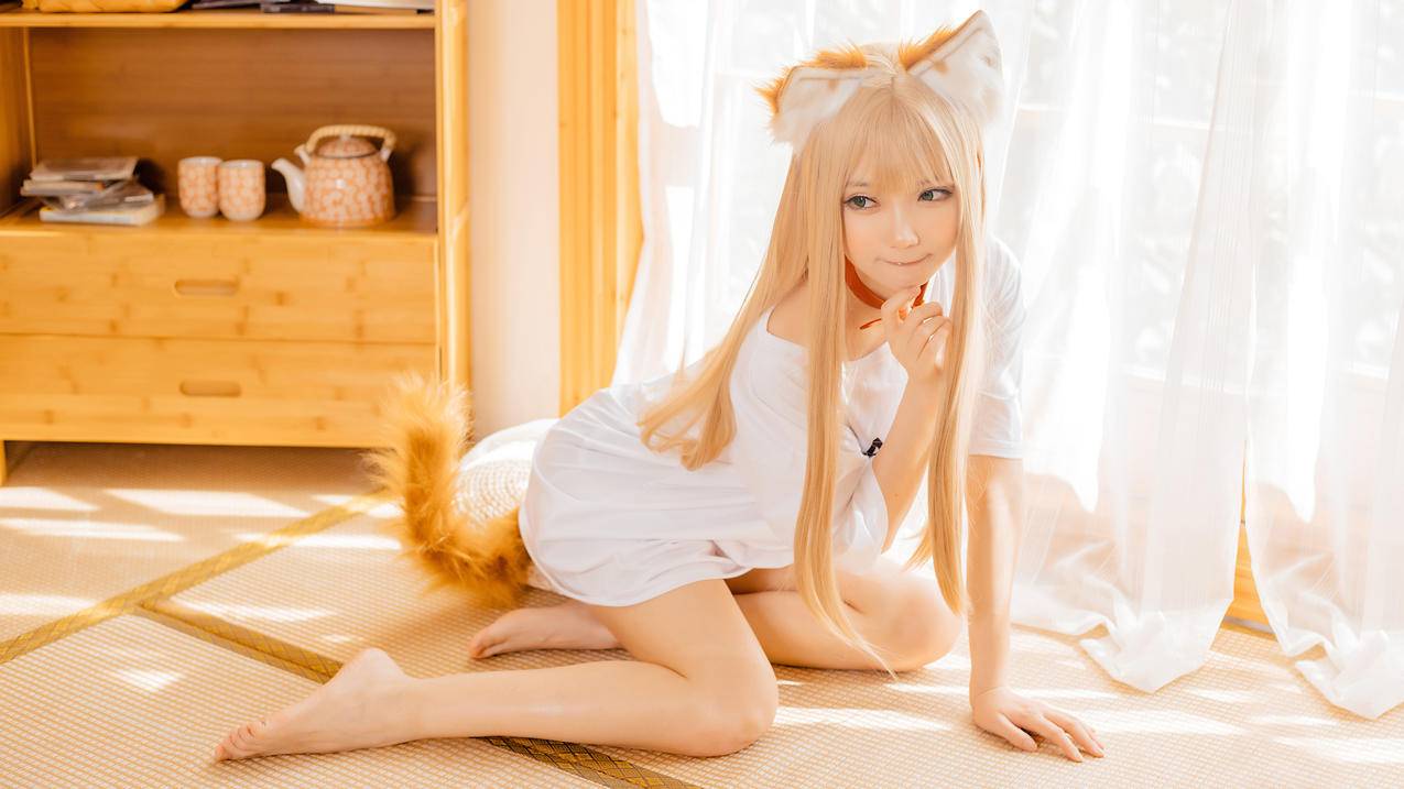 猫耳少女 日系 可爱 团扇 8K高清美女壁纸