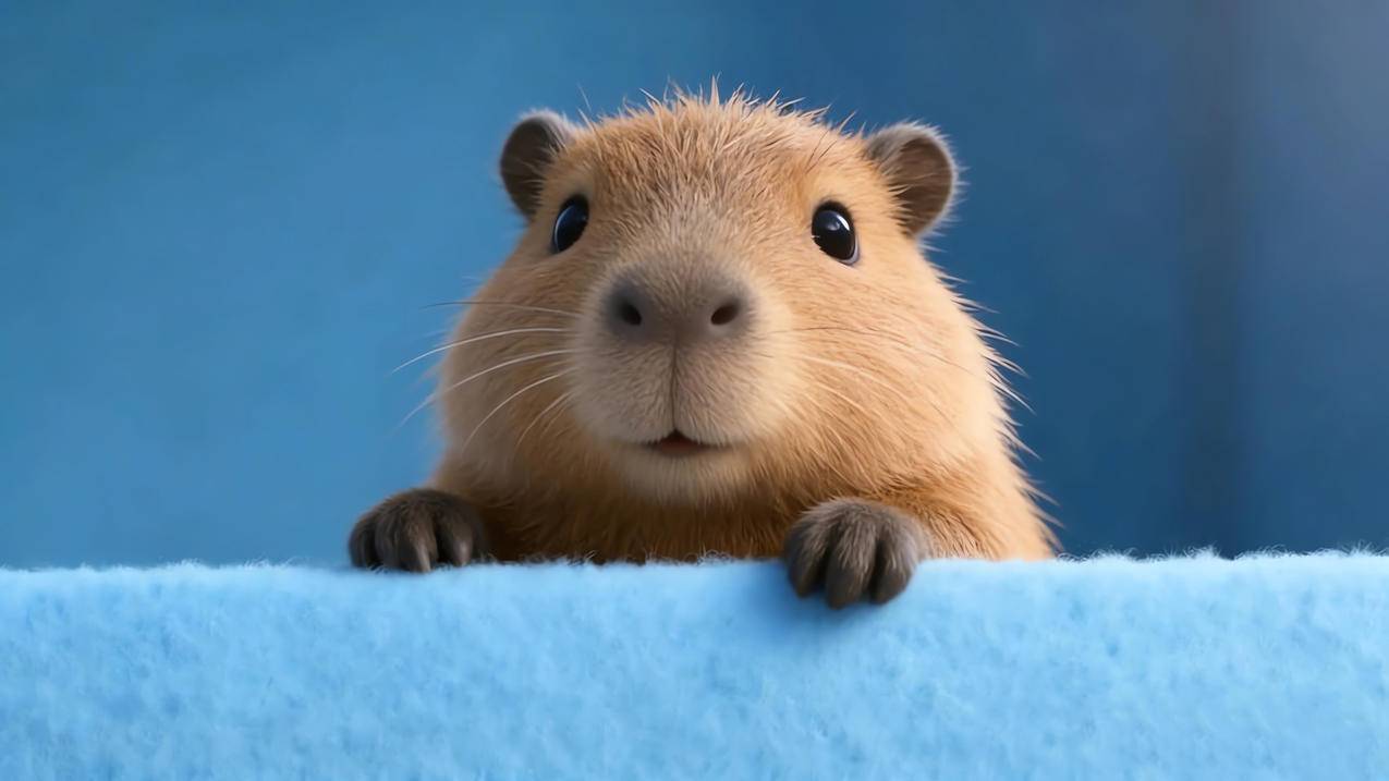 卡皮巴拉 治愈系 4K壁纸