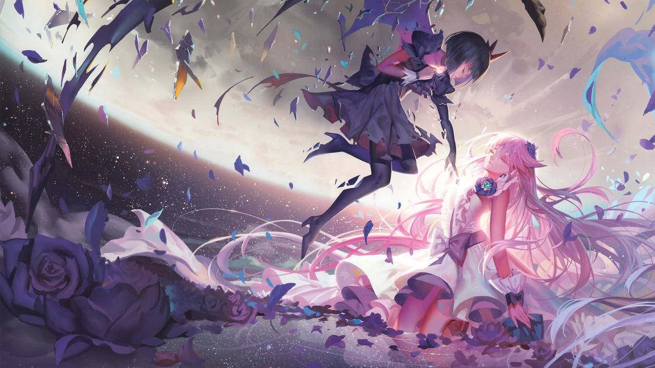 《HeartCatch光之美少女》暗之美少女 月影百合 4k动漫高清壁纸
