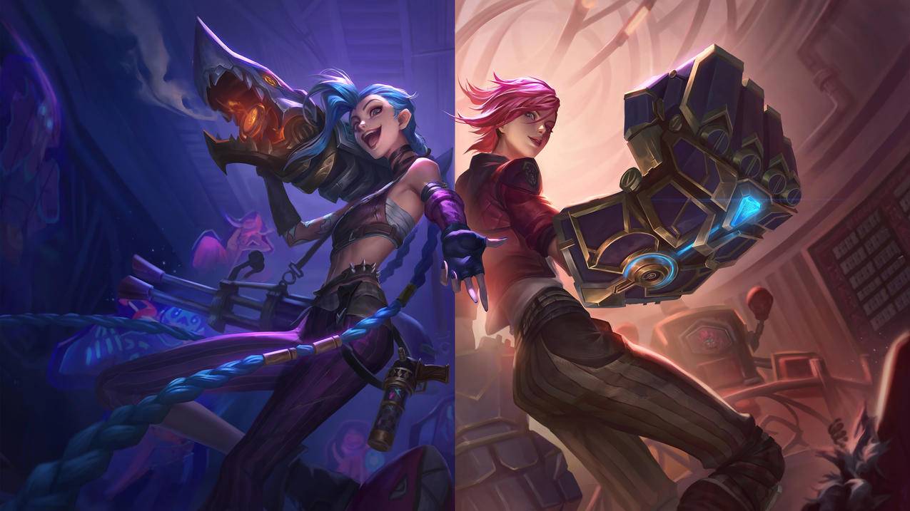 英雄联盟lol双城之战 金克丝 蔚 5K高清壁纸