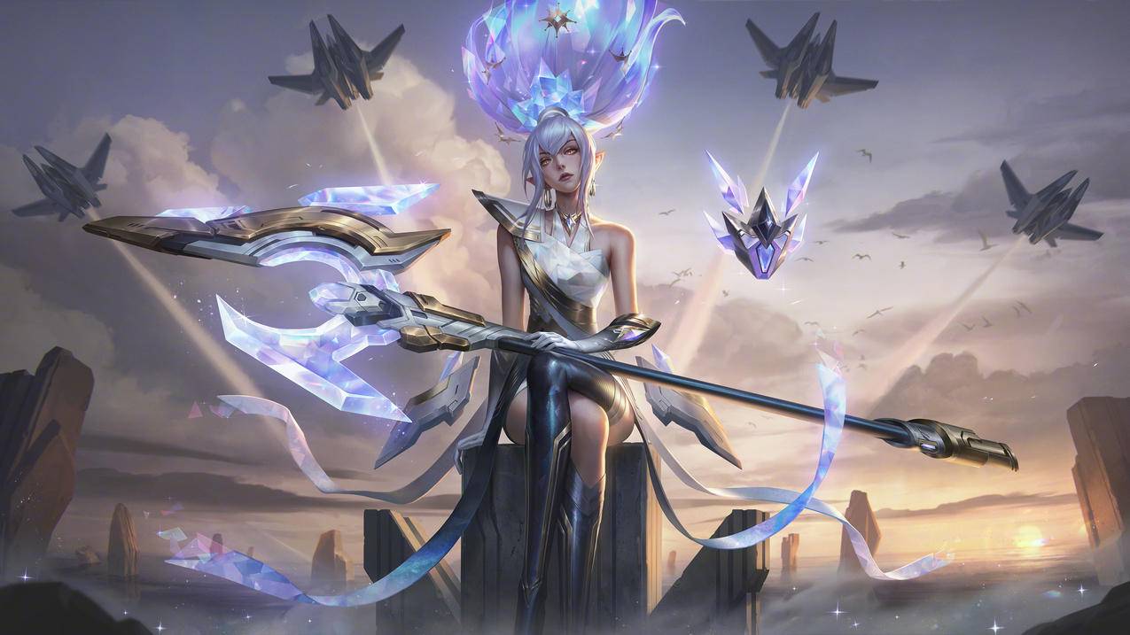 英雄联盟lol 至臻风女 钢铁瓦尔基里迦娜 5K高清游戏壁纸