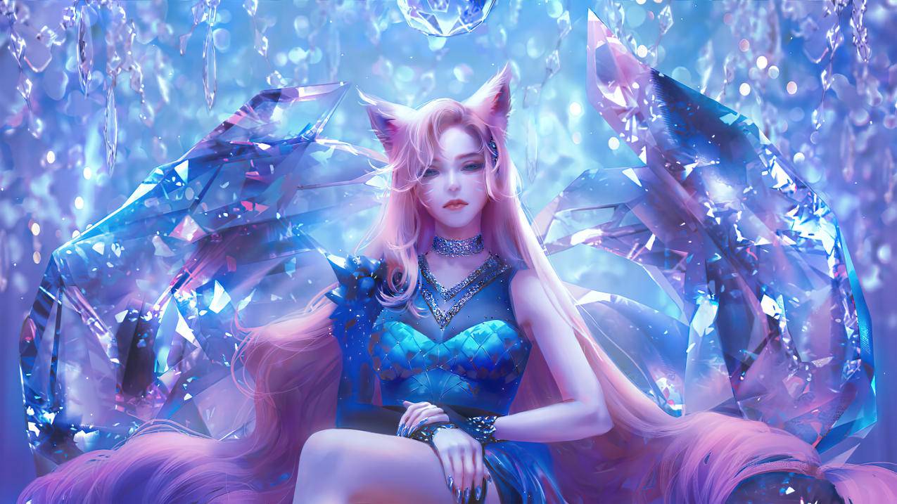 阿狸《LOL英雄联盟》九尾妖狐 KDA 同人 4K超清壁纸