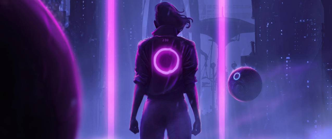 孤独背影 赛博朋克Cyberpunk 3440x1440带鱼屏壁纸