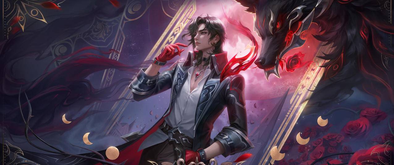 王者荣耀【弈星-守夜人】史诗皮肤 3440x1440带鱼屏壁纸游戏