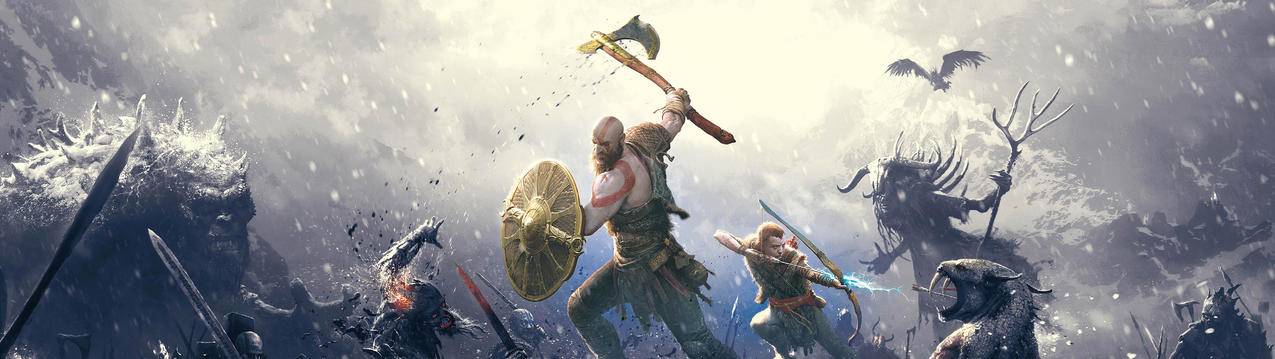 《战神God of War 》5120x1440游戏壁纸 0