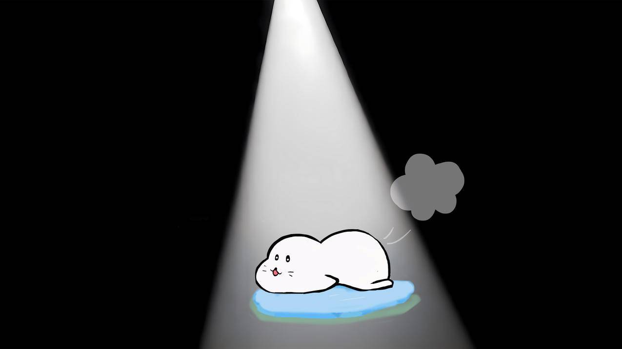 小懒豹 光影 黑色背景 灯光 4K壁纸 3840x2160