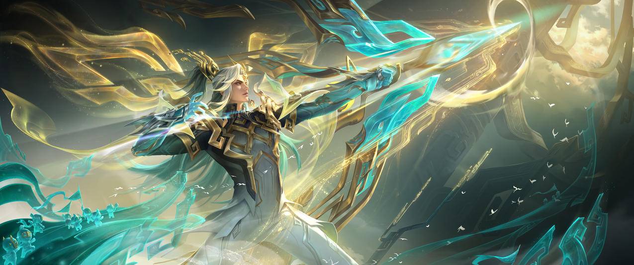 王者荣耀 后羿 神树通天3440x1440带鱼屏壁纸